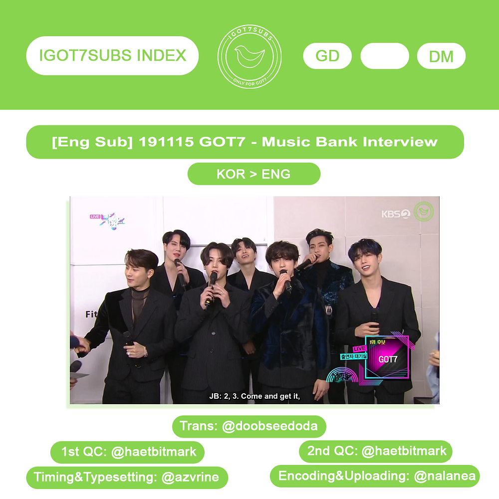 Eng Sub 191115 Got7 Music Bank Interview I have your back always @marktuan ❤️. wix com