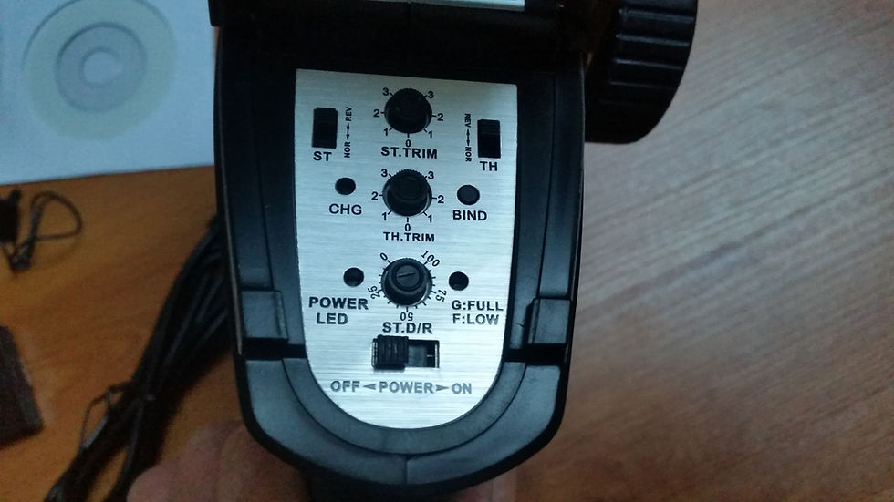 Miniatura: Comando emissor receptor RC FlySky FS-GT2B 3 canais 2.4Ghz bateria Lipo