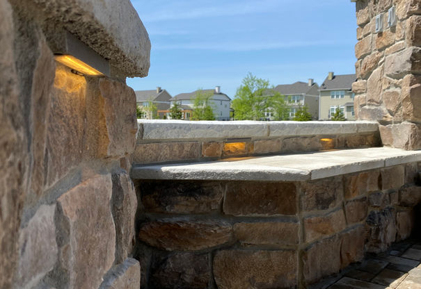 sitting wall with lights, outdoor lighting, backyard renovation, indy grills.jpeg