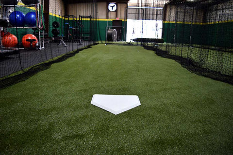 Indoor batting cage at Edge Fitness GVL in Greenville, South Carolina