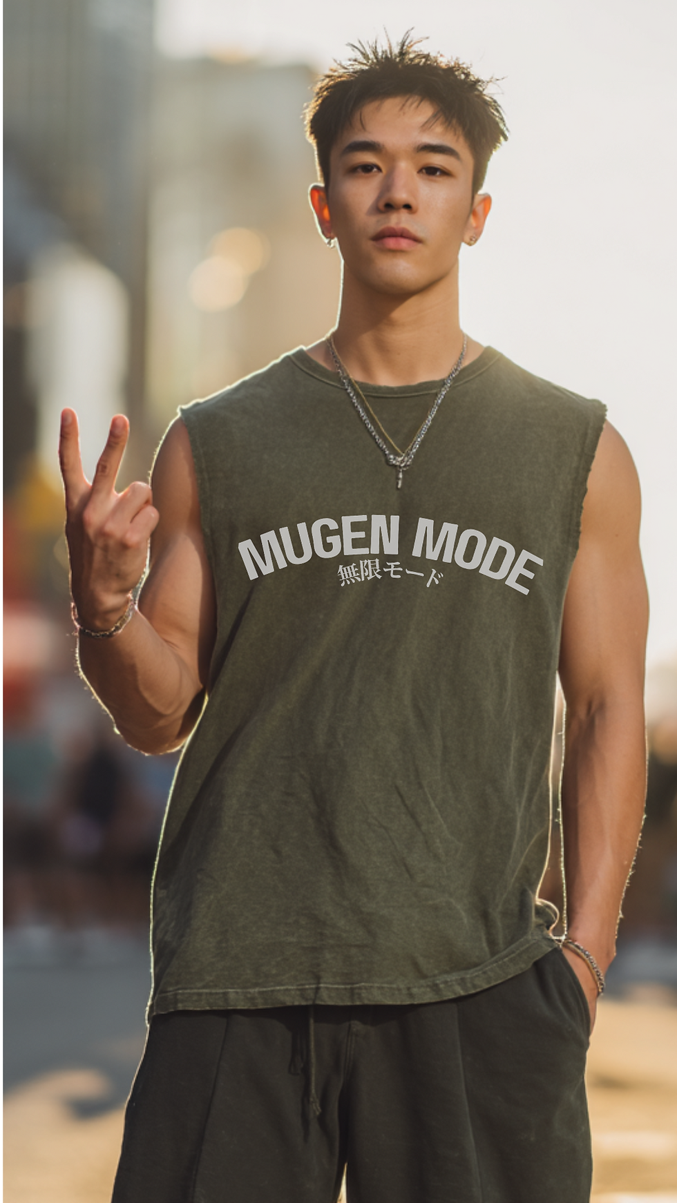 Thumbnail: Mugen Mode 無限モード Unisex Stonewash Tank Top