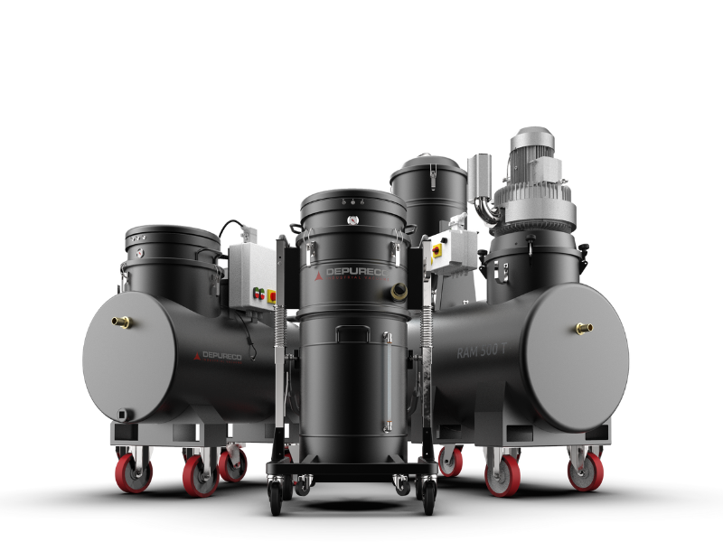 Depureco industrial vacuums for oil and metal chips