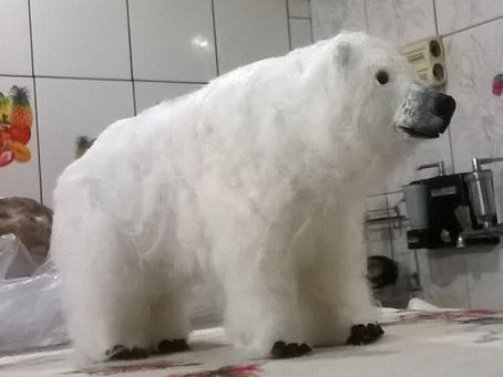 Como fazer um urso polar de biscuit e peludo