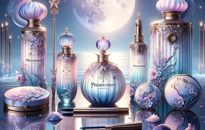 Gamme Essence à base de Miruvorion aux couleurs bleu rose et violet