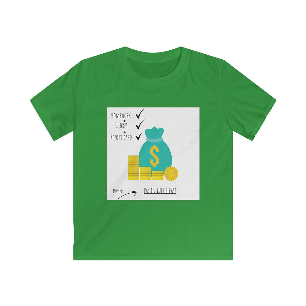 Thumbnail: Kids Homework Checklist & Money Bag Graphic