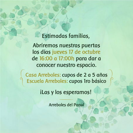 CASA ABIERTA, 17 octubre 2019