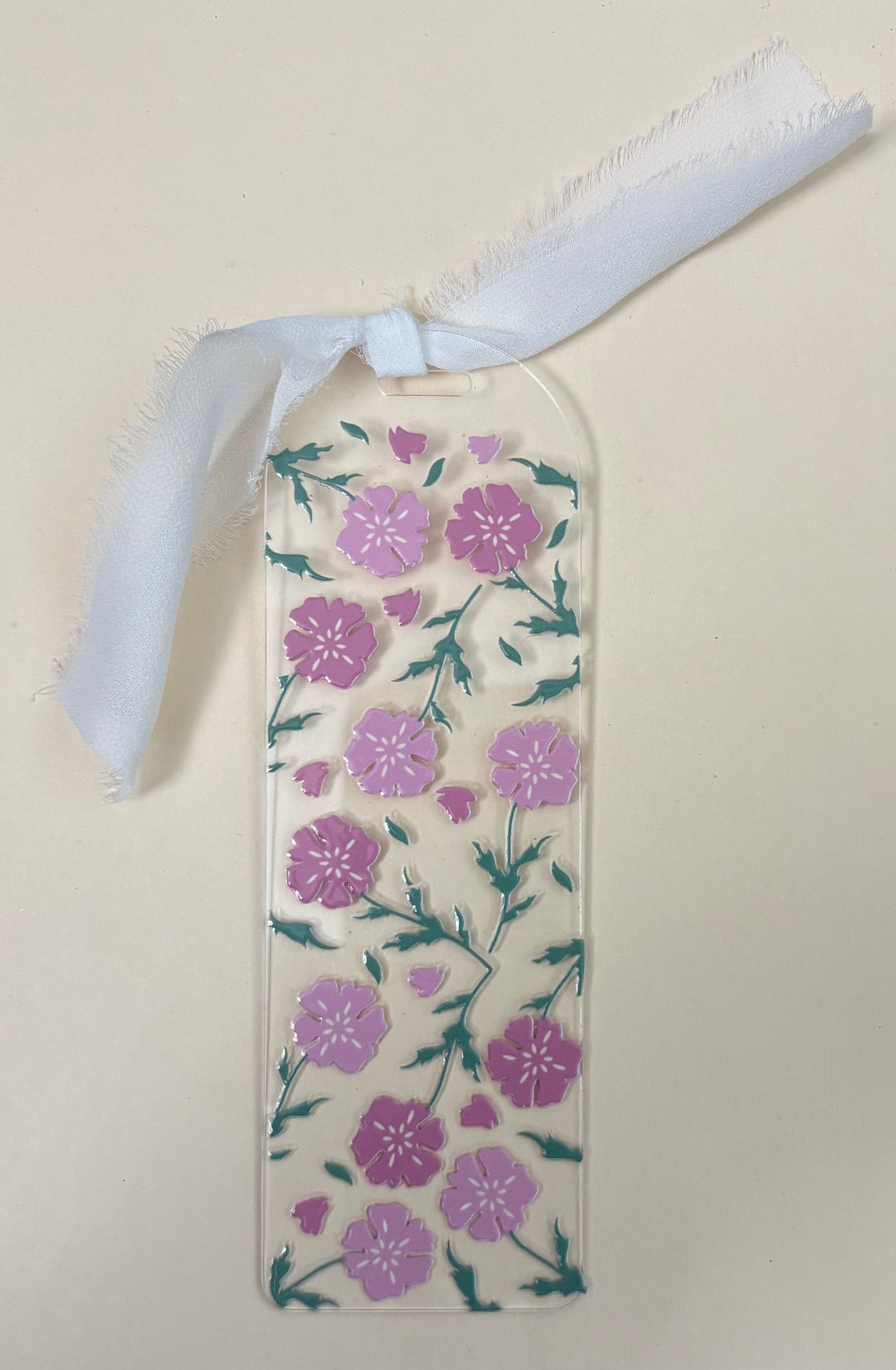 Purple Blossom Acrylic Bookmark