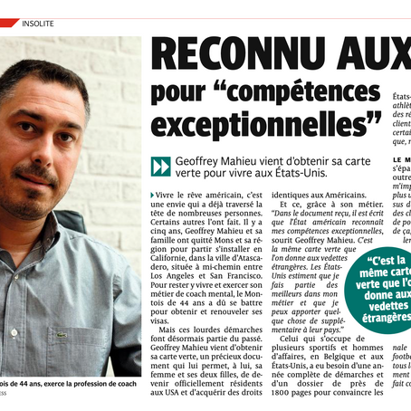 RECONNU AUX USA pour “compétences exceptionnelles”