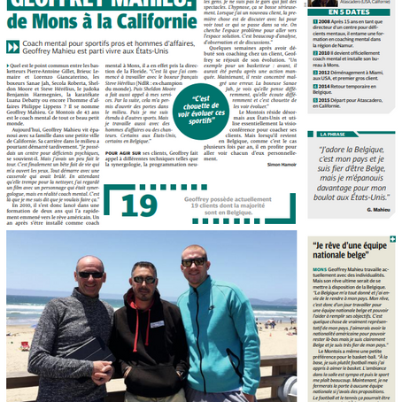 Geoffrey Mahieu : de Mons à la Californie