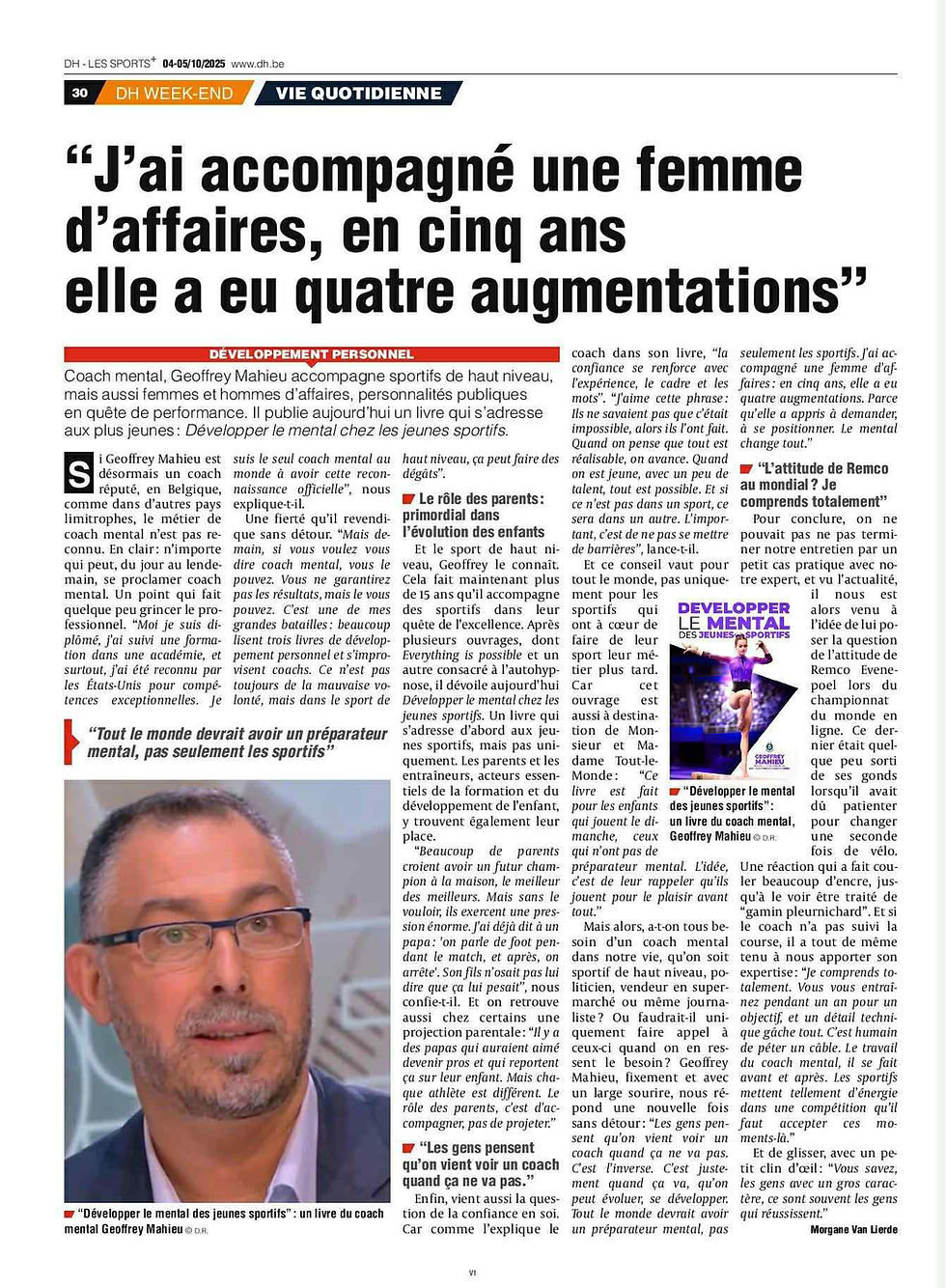 "J'ai accompagné une femme d'affaires, en cinq ans elle a eu quatre augmentations"