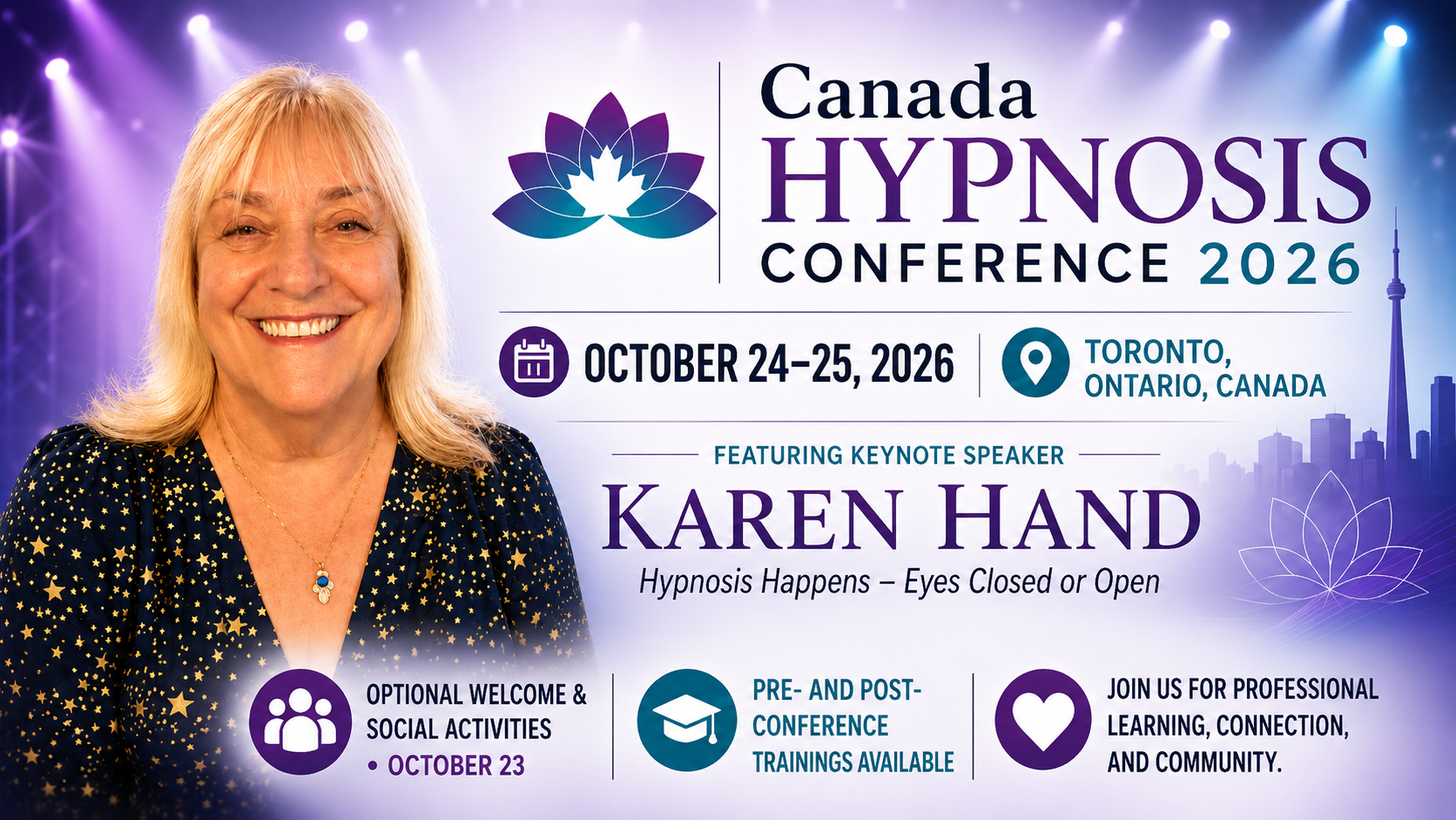 Canada Hypnosis Conference 2026 | Oct 24-25, 2026 - Toronto, ON