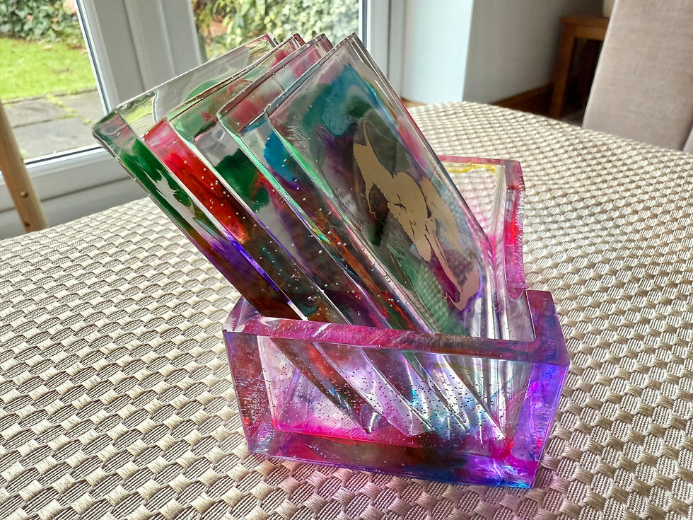 Thumbnail: Coasters - set of 4 with holder