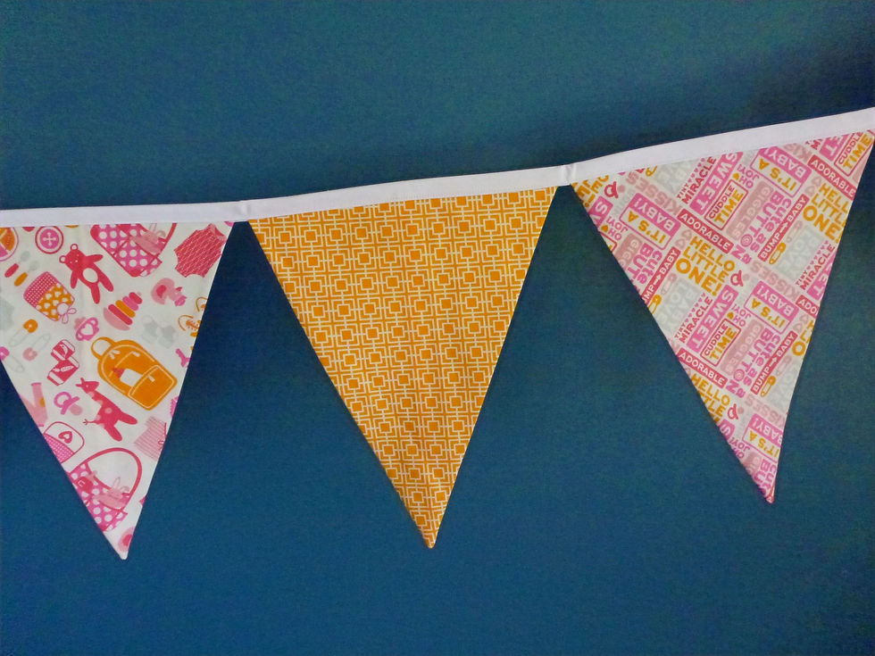 Thumbnail: Pink themed bunting - perfect for a nursery