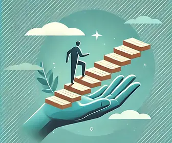 DALL·E 2024-12-26 14.53.50 - A symbolic image representing a coaching journey. It features