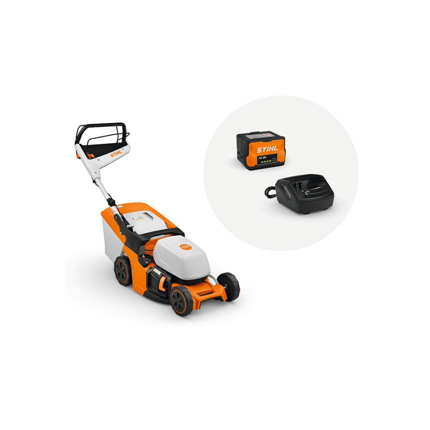 Tondeuse à batterie STIHL RMA 443 V – Pack batterie et chargeur