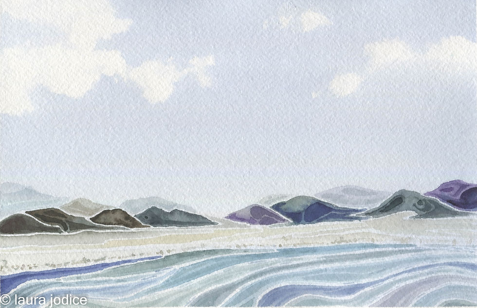 Subdued ocean scene
