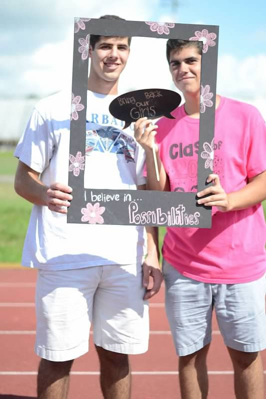 Volunteers at photobooth