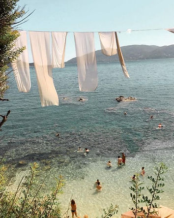 Beach cove at a greek island