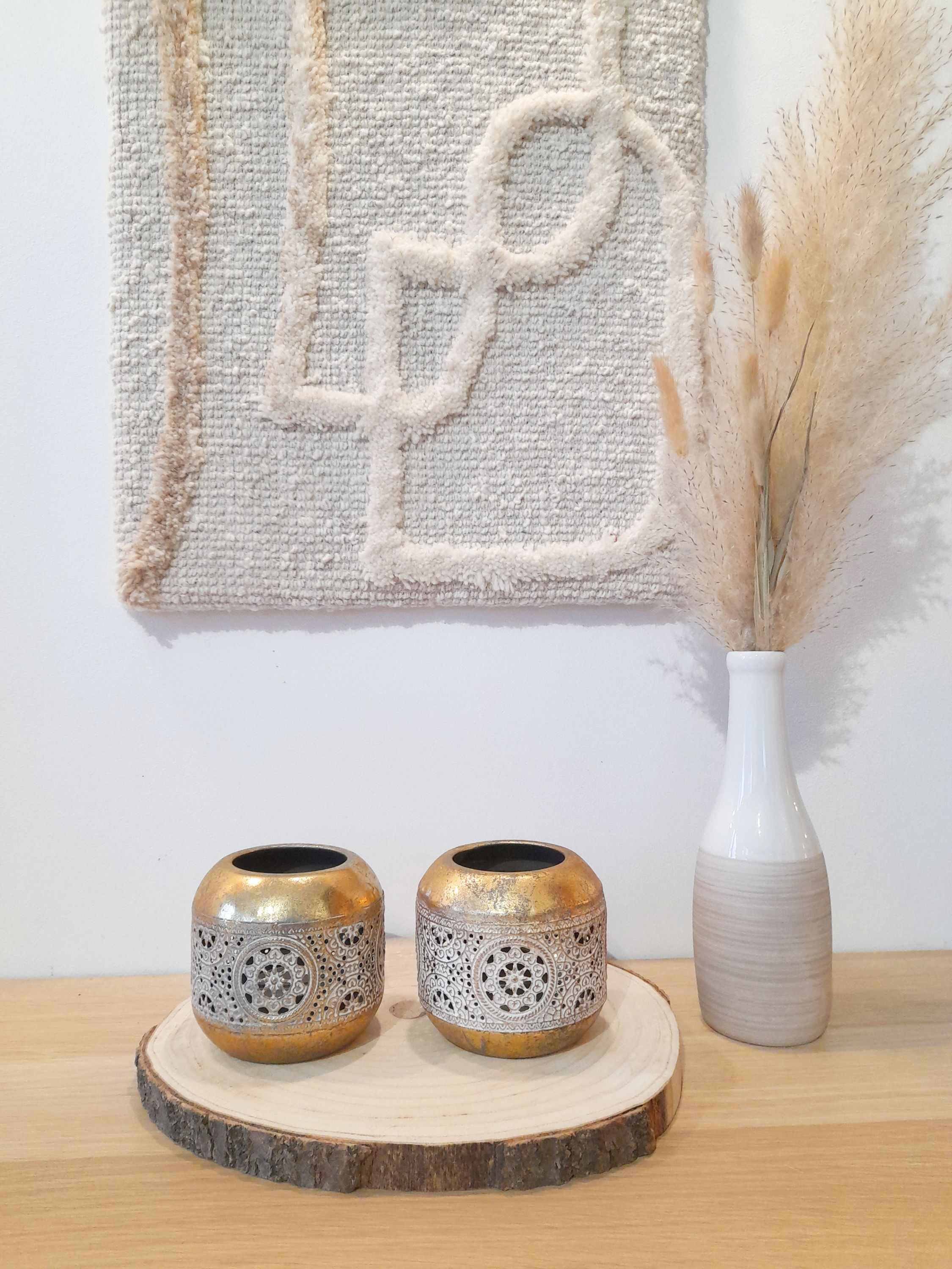 Photophore or et blanc