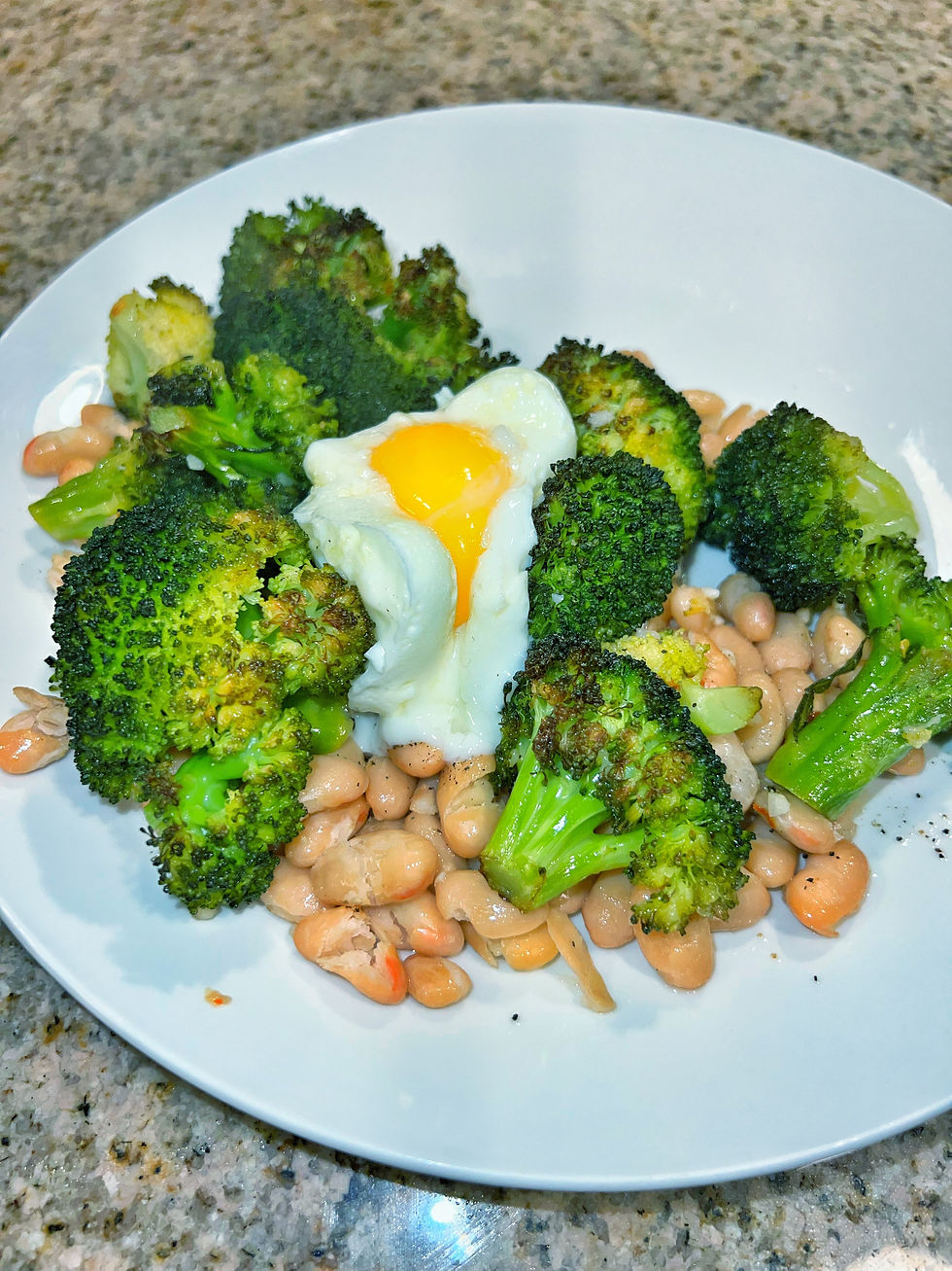Roasted Broccoli and White Beans