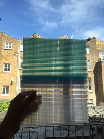 Comparing polycarbonate and kalwall semi-opaque wall systems for a residential project.