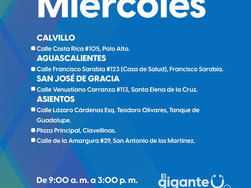 Las Caravanas de la Salud recorrerán varias comunidades la próxima semana. 🚐