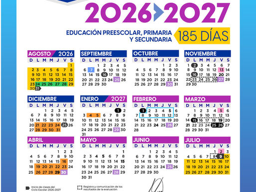 IEA PUBLICA EL CALENDARIO ESCOLAR 2026-2027 PARA EDUCACIÓN BÁSICA