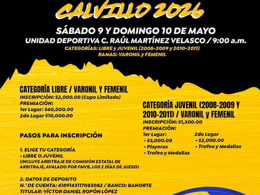 Vive la vigésima Copa de Voleibol Calvillo 2026