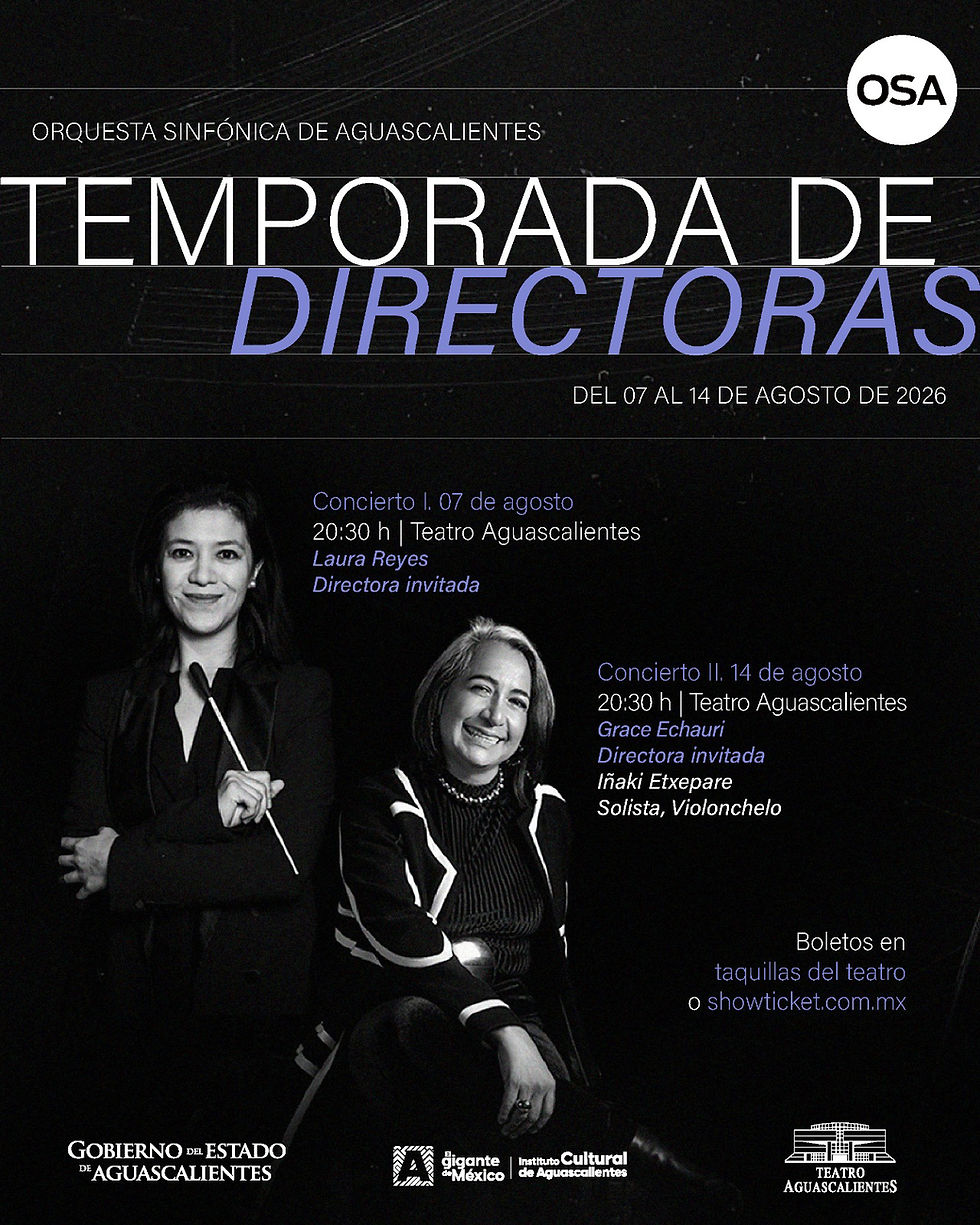 La Orquesta Sinfónica de Aguascalientes presenta la Temporada de Directoras.