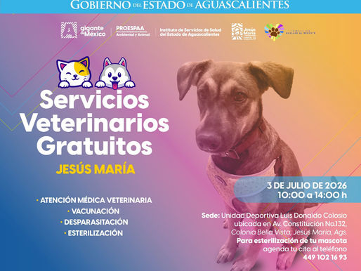 🐾 ¡Este 3 de julio te esperamos en Jesús María con servicios veterinarios gratuitos para cuidar la salud de tus perritos y gatitos!