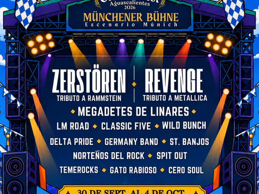 El Oktoberfest Aguascalientes 2026 presenta su cartel oficial y la música está lista para tomar el escenario.