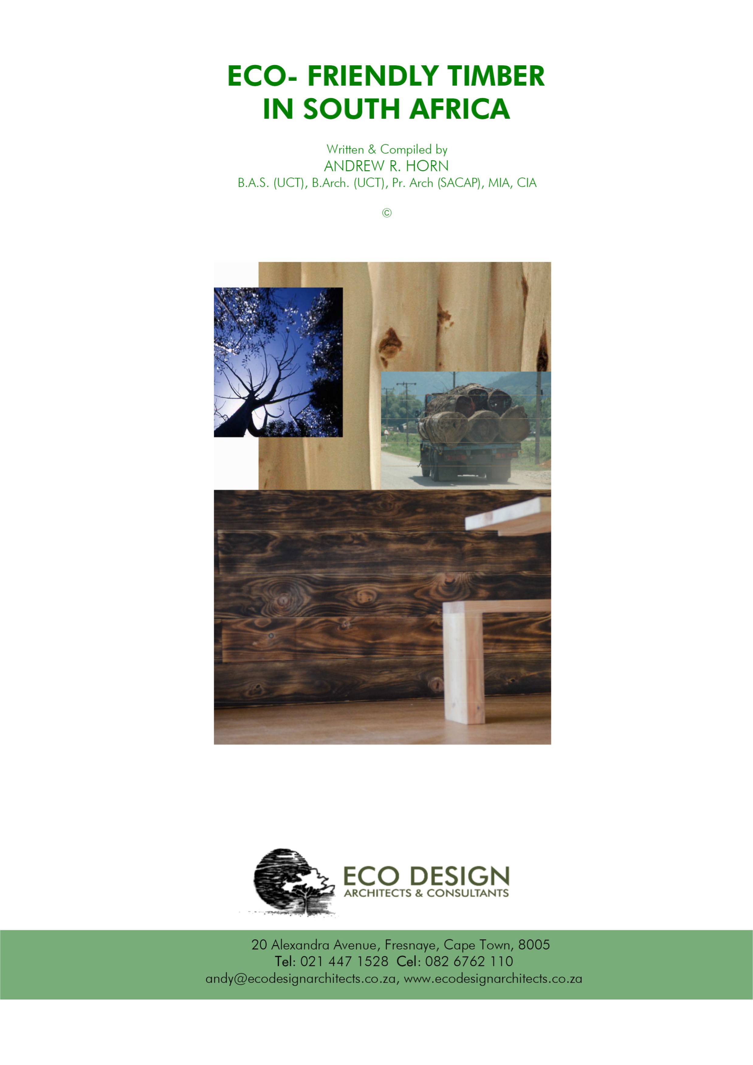 Soft Cover Book of Eco Friendly Timber in South Africa