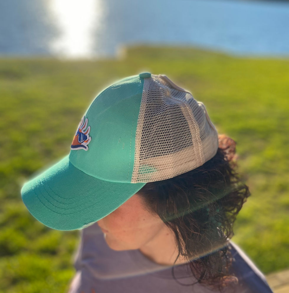 Thumbnail: "Shades" - Ladies Ponytail Trucker Hat (Distressed)
