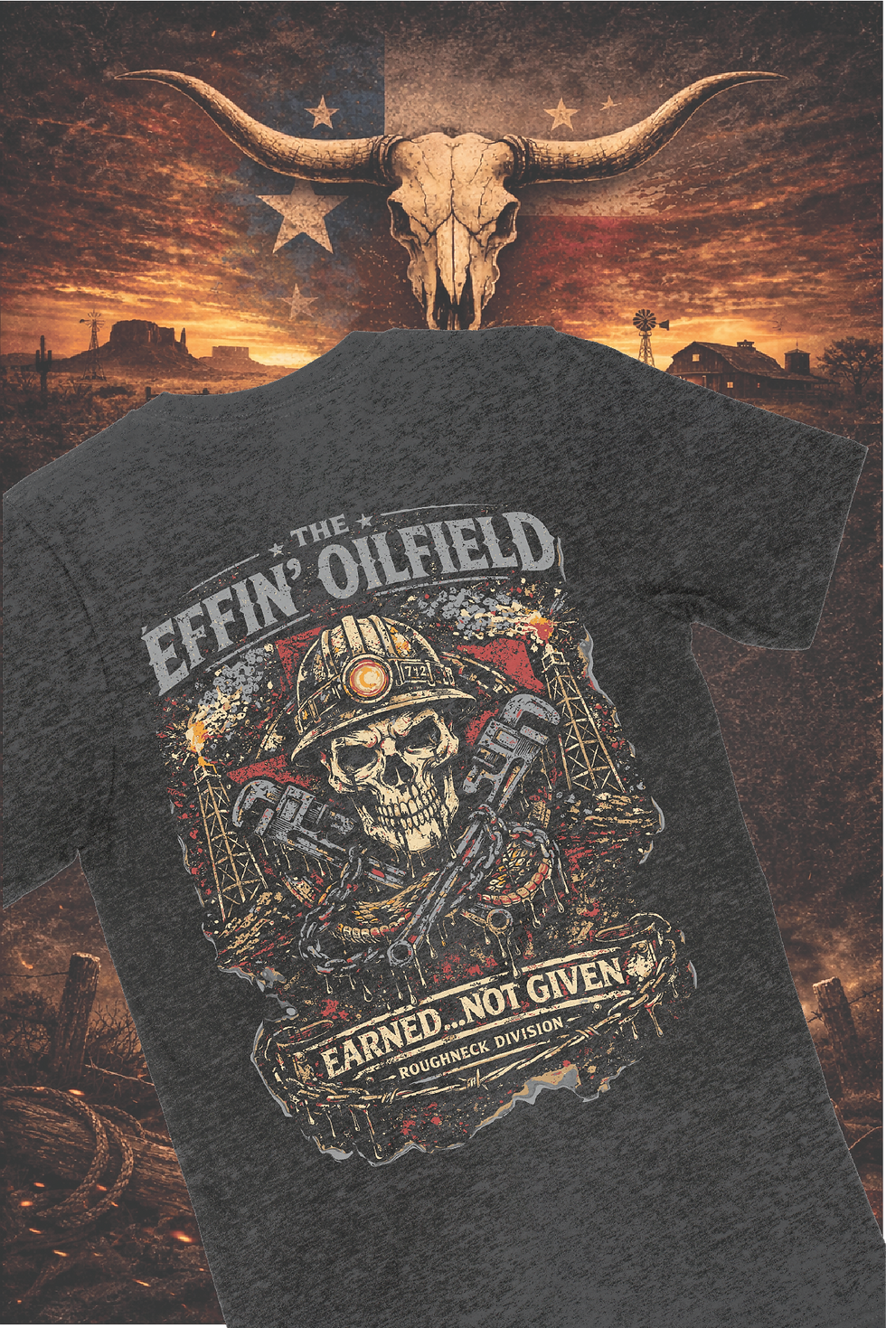 Thumbnail: Effin' Oilfield- Vintage Black Tee