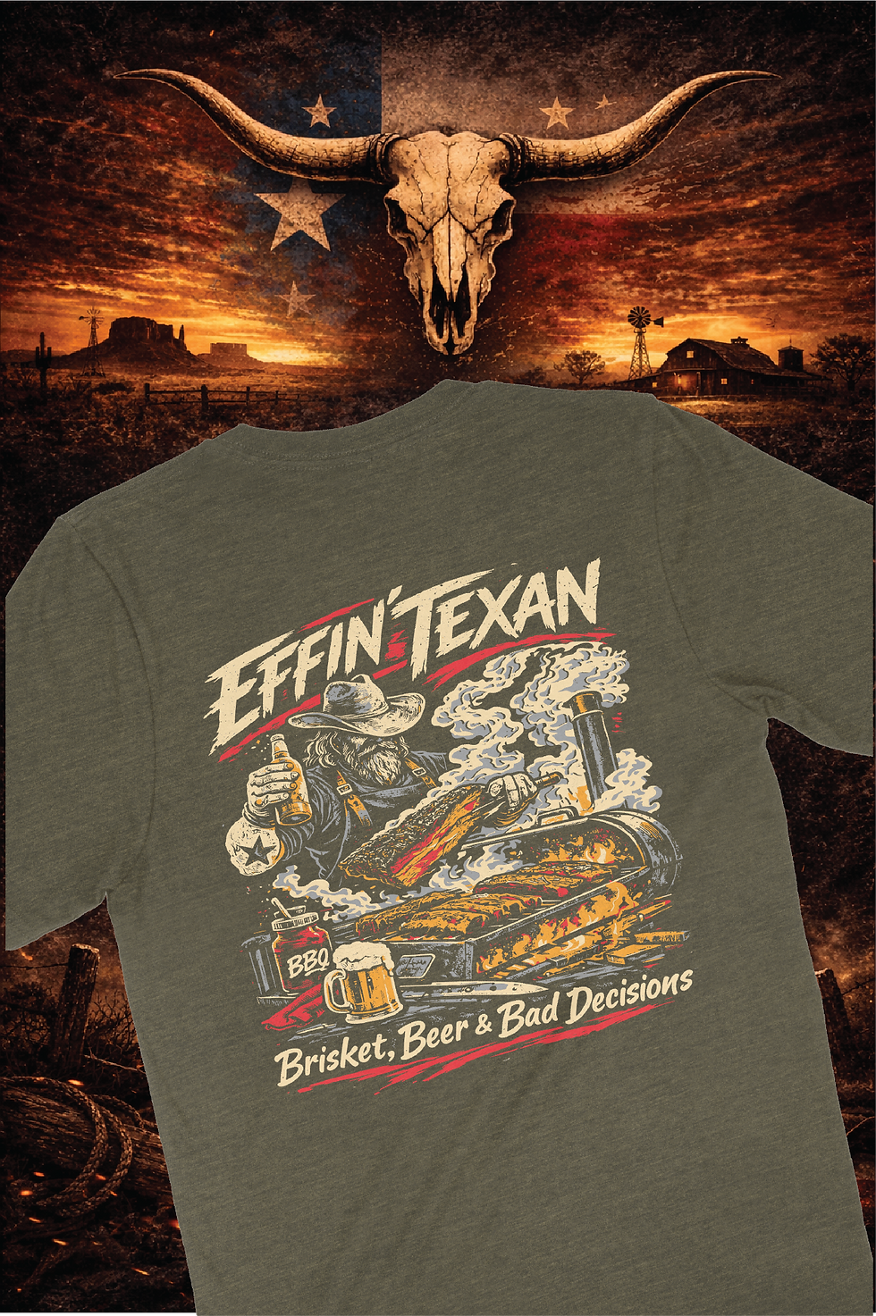 Thumbnail: Texan Barbecue - Vintage Black Tee