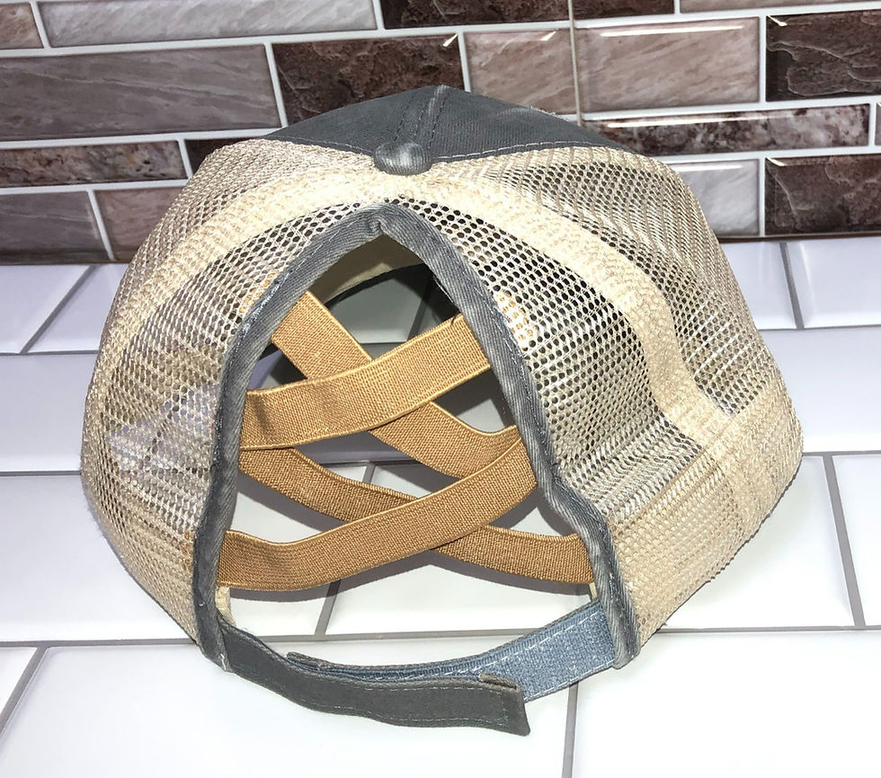 Thumbnail: "Shades" - Ladies Ponytail Trucker Hat (Distressed)