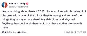 Trumps Slams Project 2025