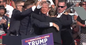 Trump Pumps Fist, Yells 'Fight' After Being Shot at PA Rally