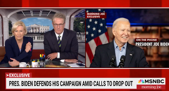 Pres Biden Continues Claim of Staying in Race on MSNBC