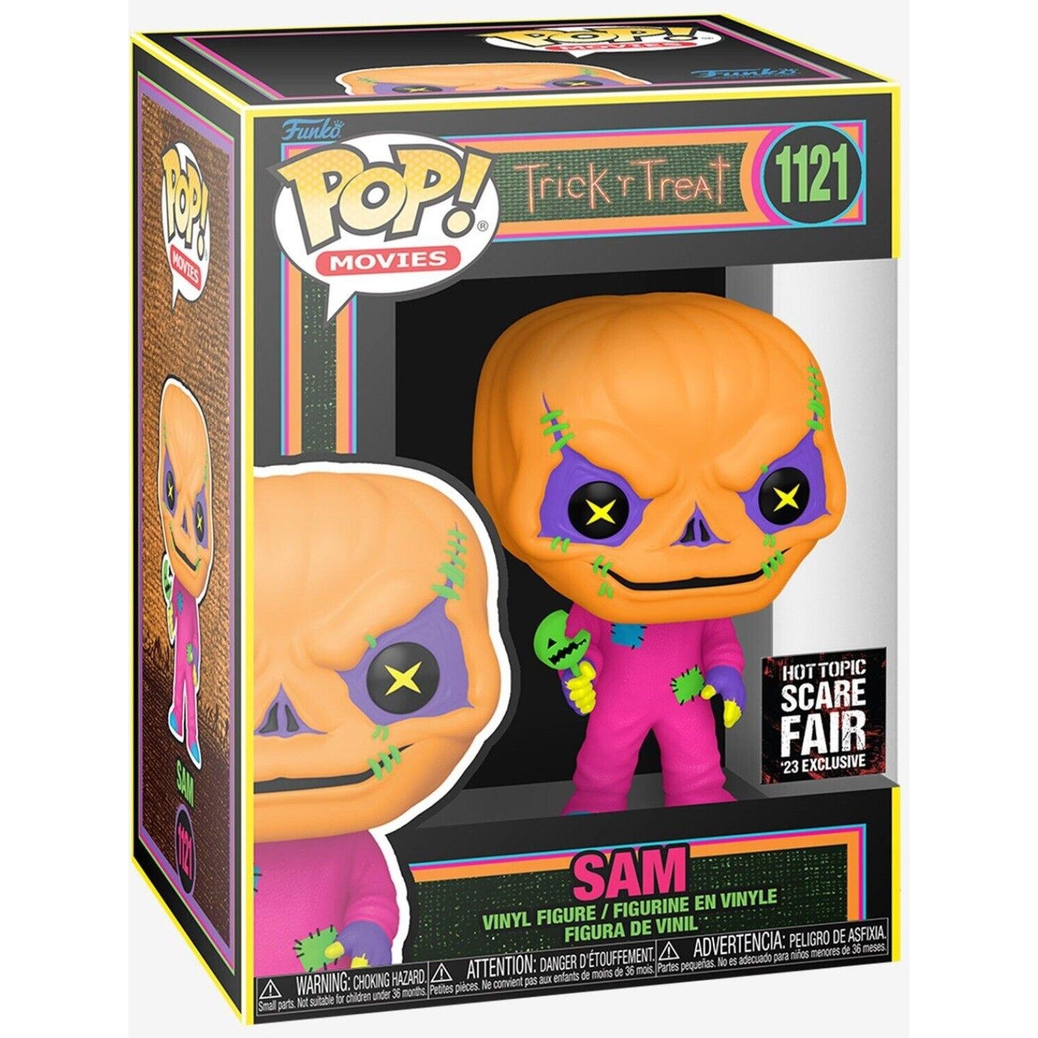 Scare Fair Exclusive Pop! #1121 SAM Trick or Treat Blacklight Hot Topic 202402-1