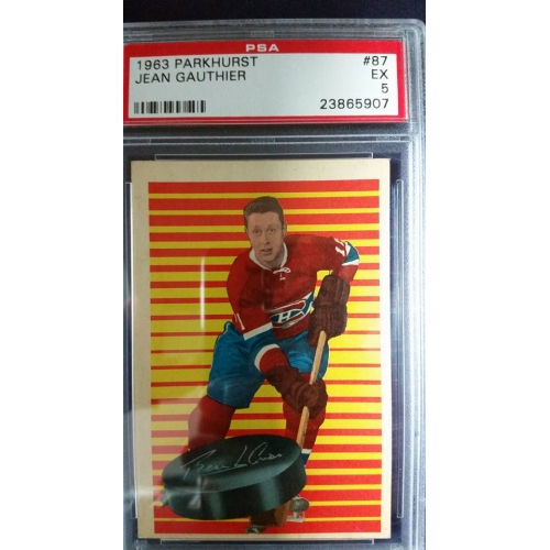 1963-64 Parkhurst #87 Jean Gauthier RC PSA 5