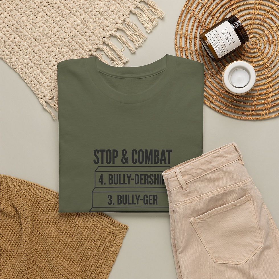 Thumbnail: T-Shirt — "Stop & Combat" Anti-Bullying Steps Tee