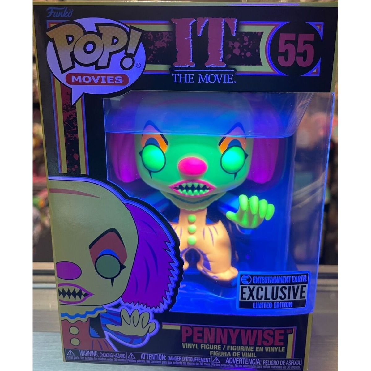 Exclusive Pop! #055 Black Light PENNYWISE EE220816-6 EE202312-6 EE202312-6