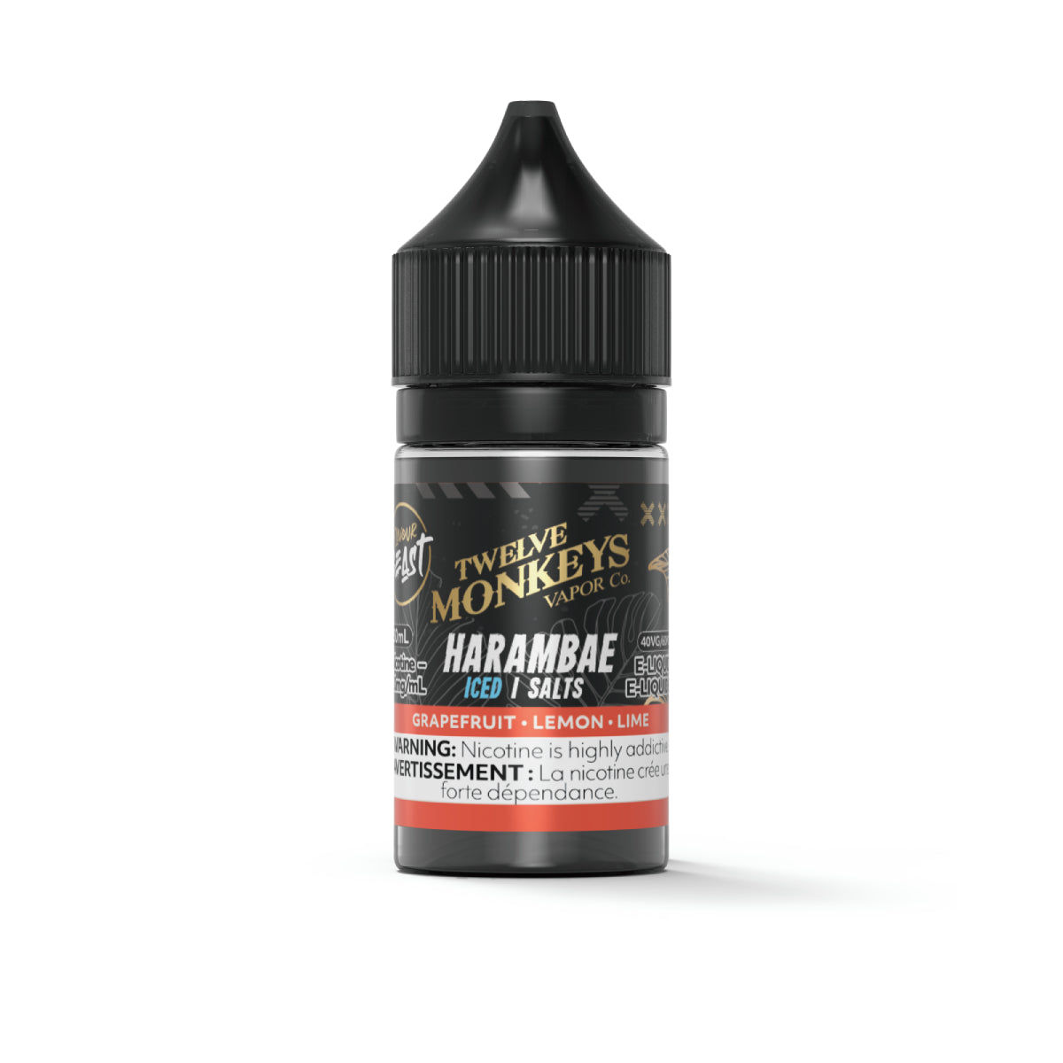 30ML SALT NIC - FLAVOURBEAST X TWELVE MONKEYS HARAMBAE ICED 20MG