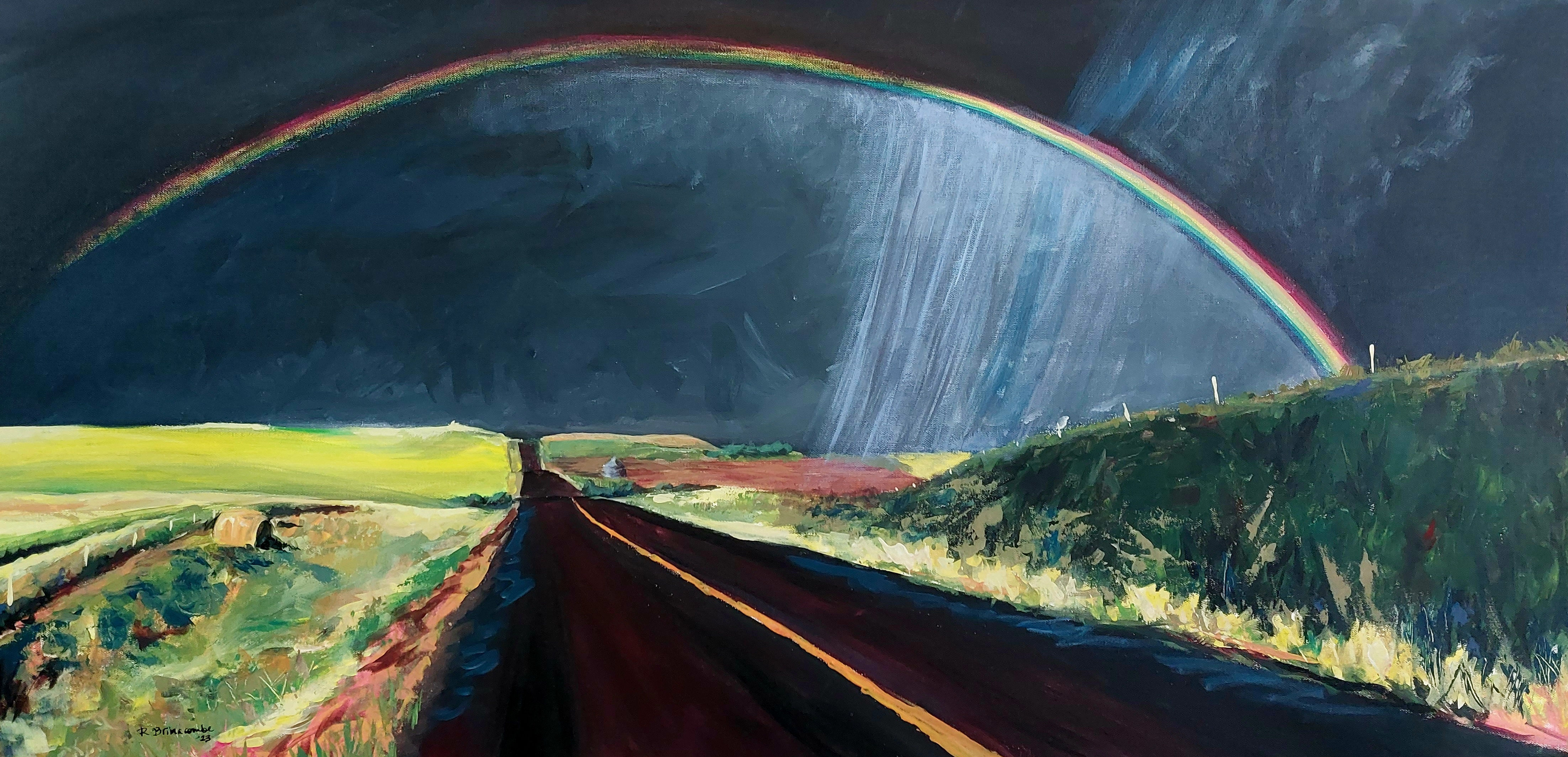 Highway under Rainbow Print