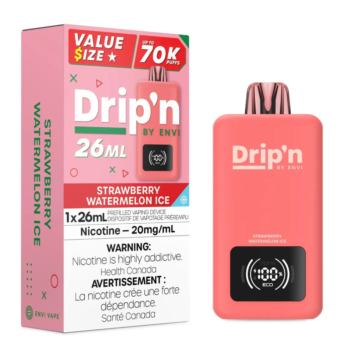DRIPN 70K STRAWBERRY WATERMELON ICE