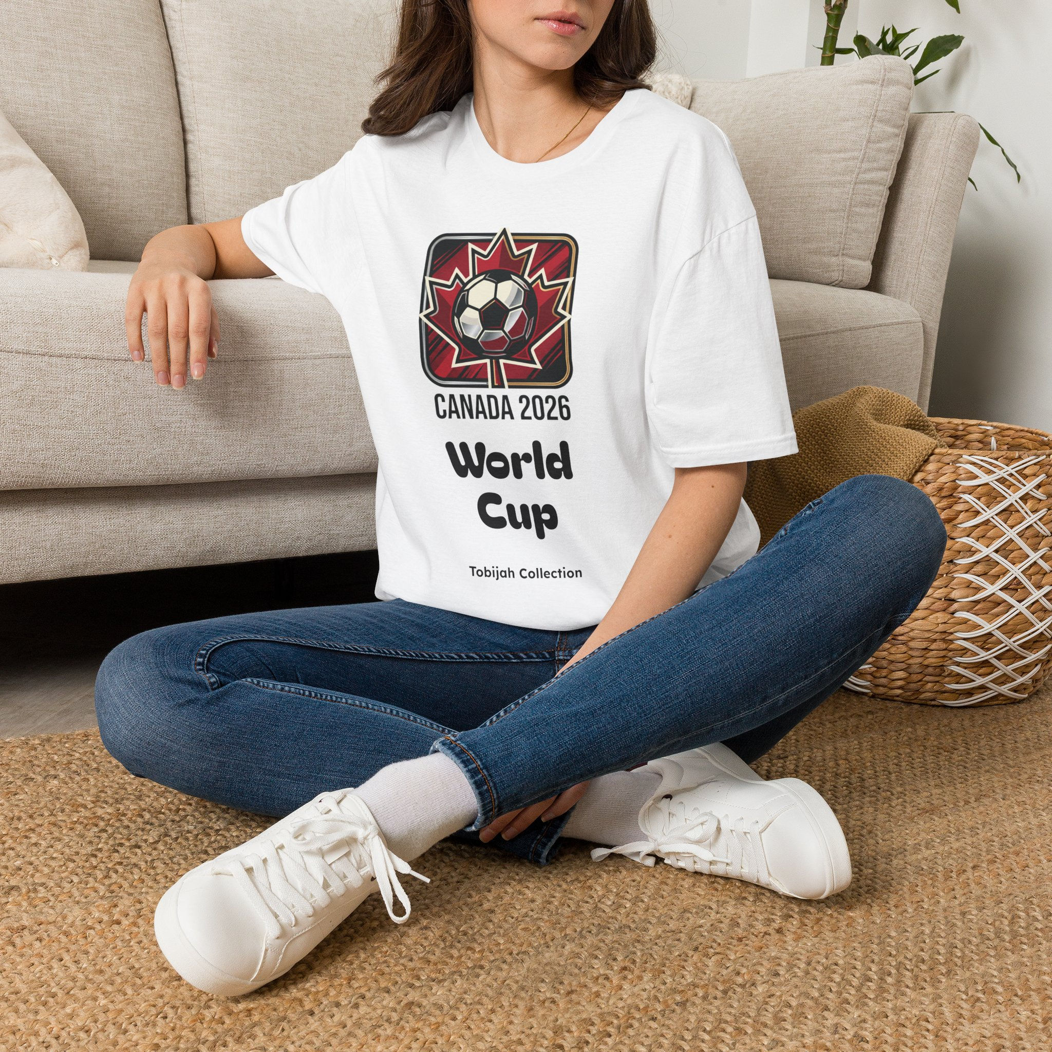 Canada 2026 Soccer T-Shirt — Canada Maple Leaf Soccer Ball Tee