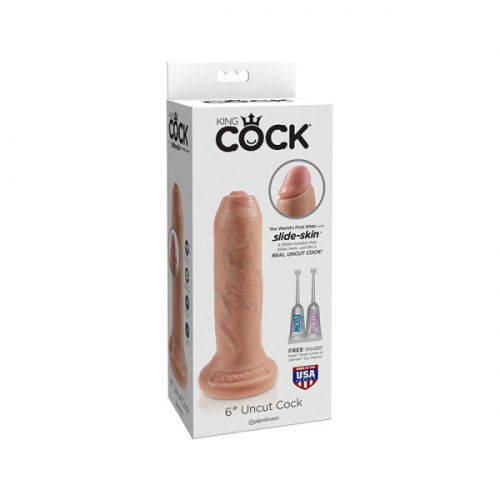 KING COCK 6'' UNCUT COCK DILDO