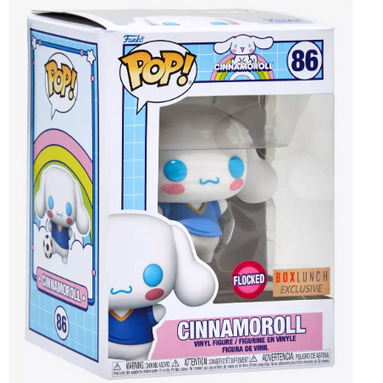 Exclusive #086 FLOCKED Sanrio Cinnamoroll playing soccer ball white dog Boxlunch