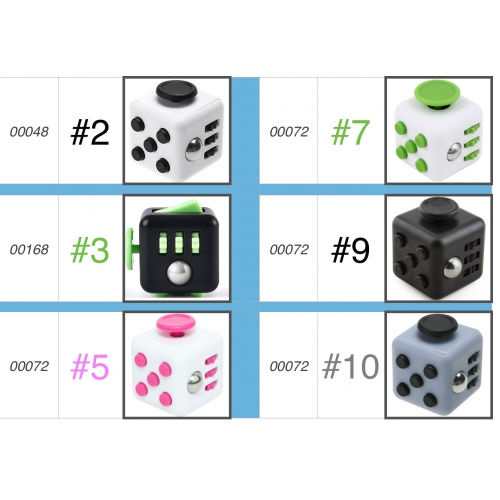 Final sale PVC Fidget Cube BLACK White #48